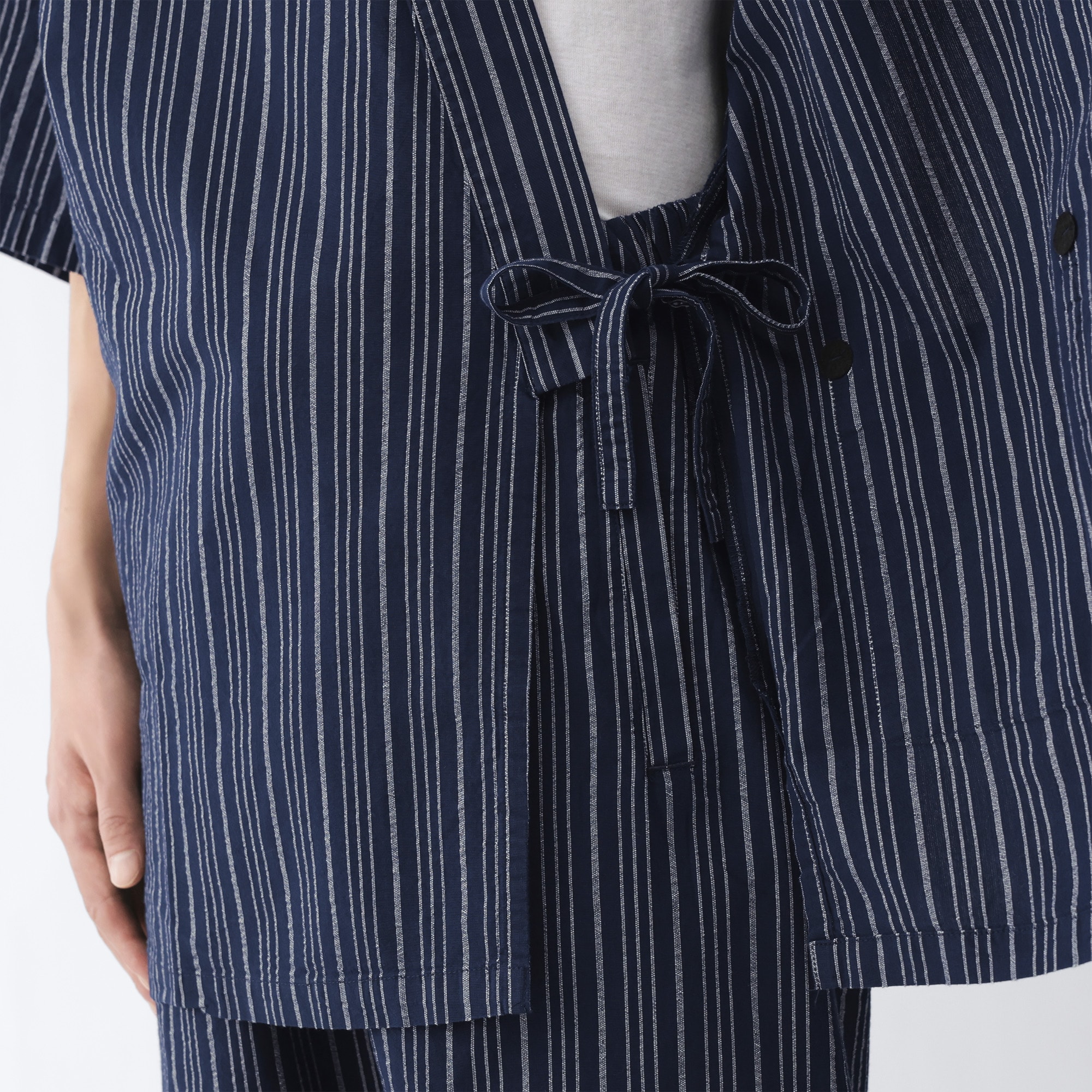 紳士　しじら織り　甚平