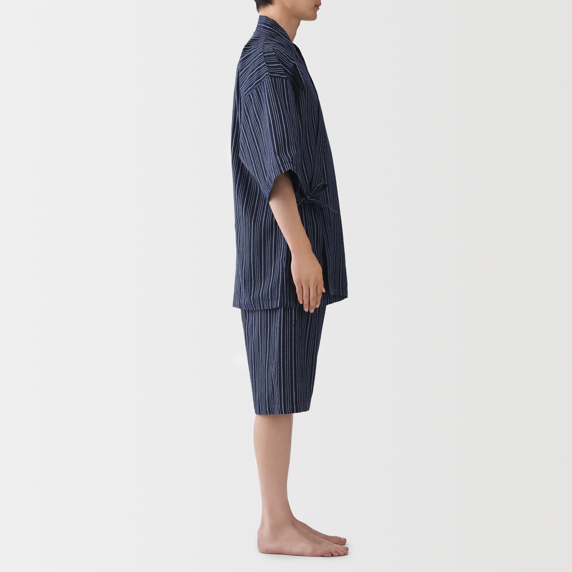 紳士　しじら織り　甚平