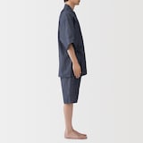 紳士　しじら織り　甚平