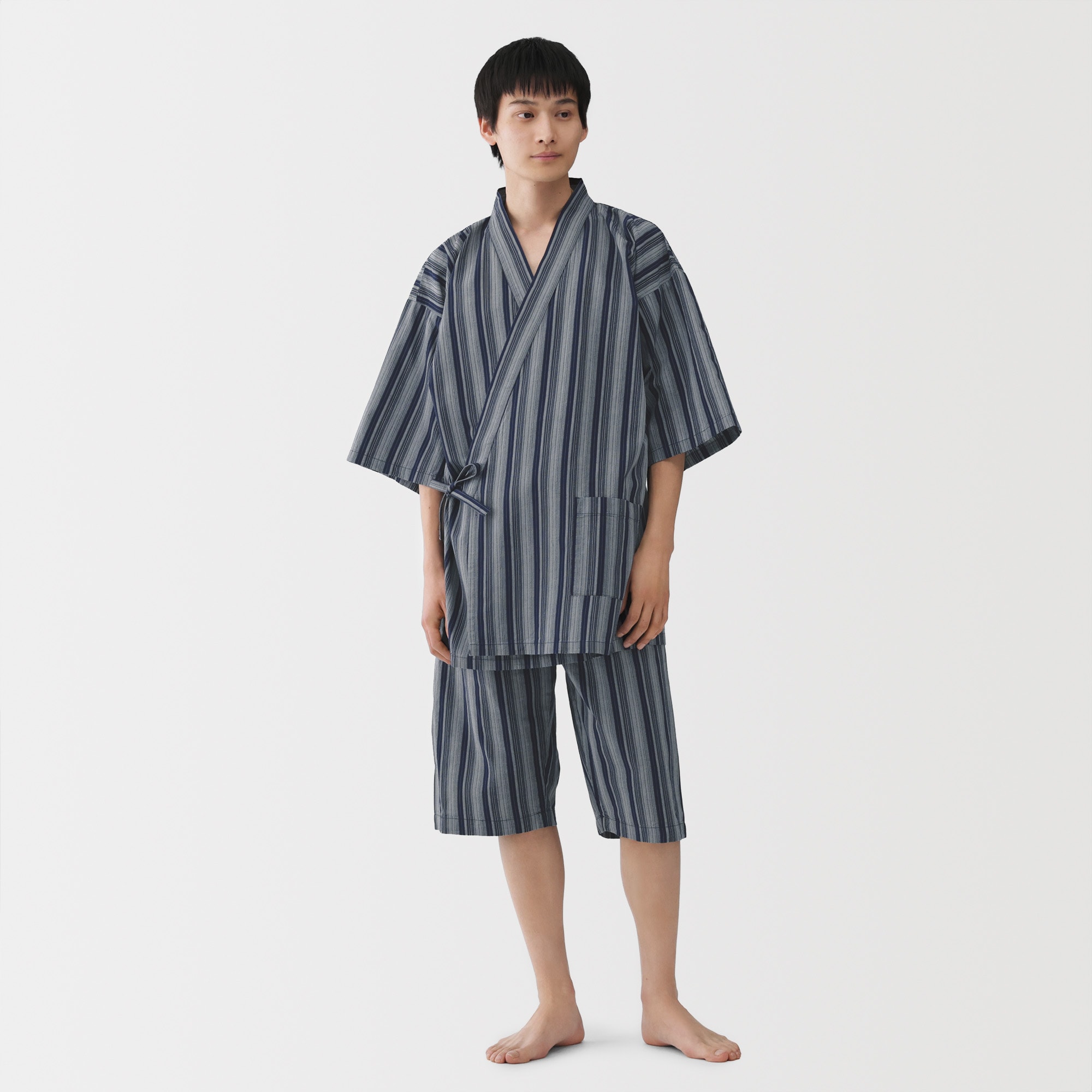 紳士　しじら織り　甚平