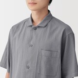 紳士　透かし　サッカー織り　半袖パジャマ