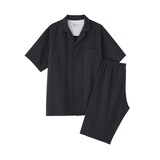 紳士　透かし　サッカー織り　半袖パジャマ