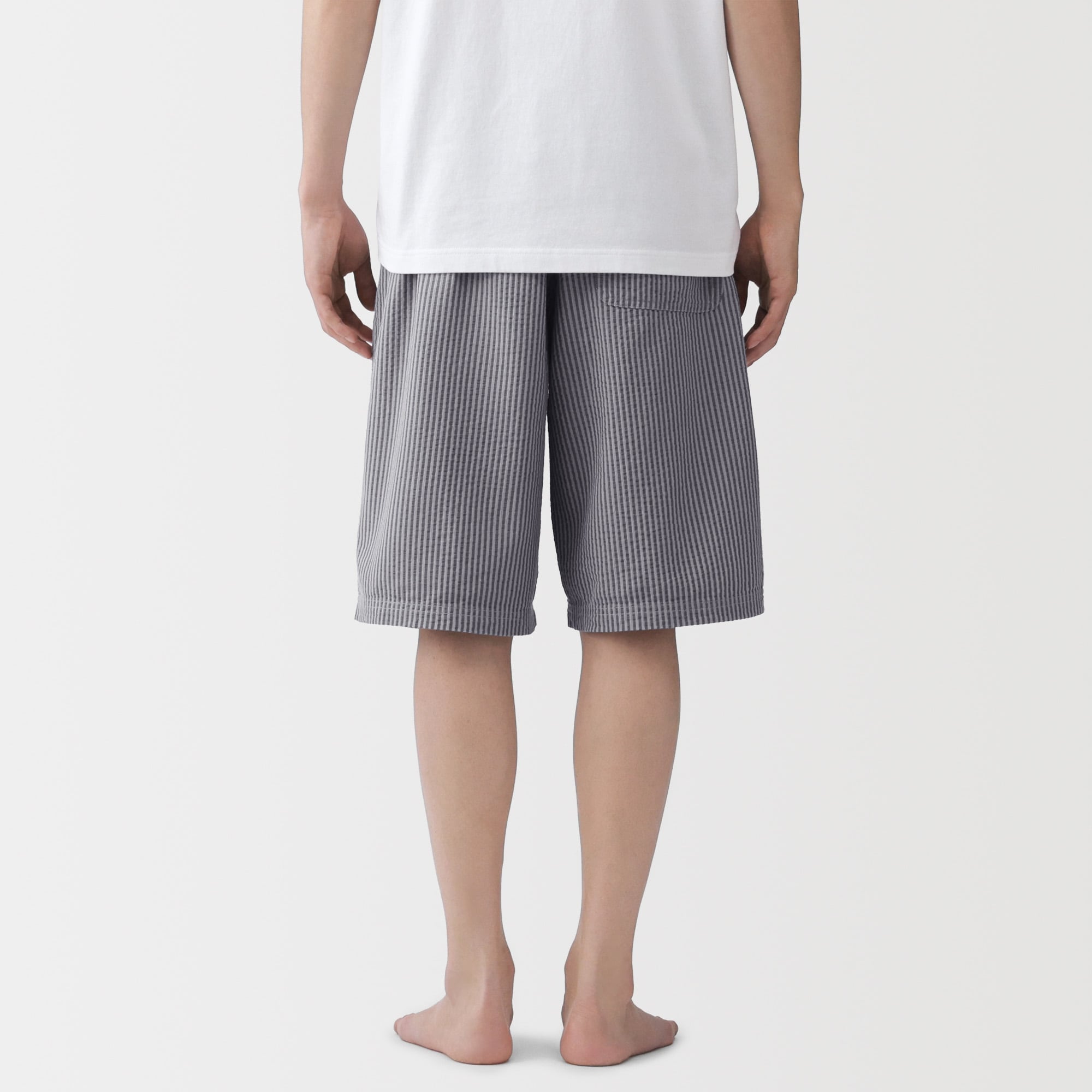 紳士　透かし　サッカー織り　ショートパンツ