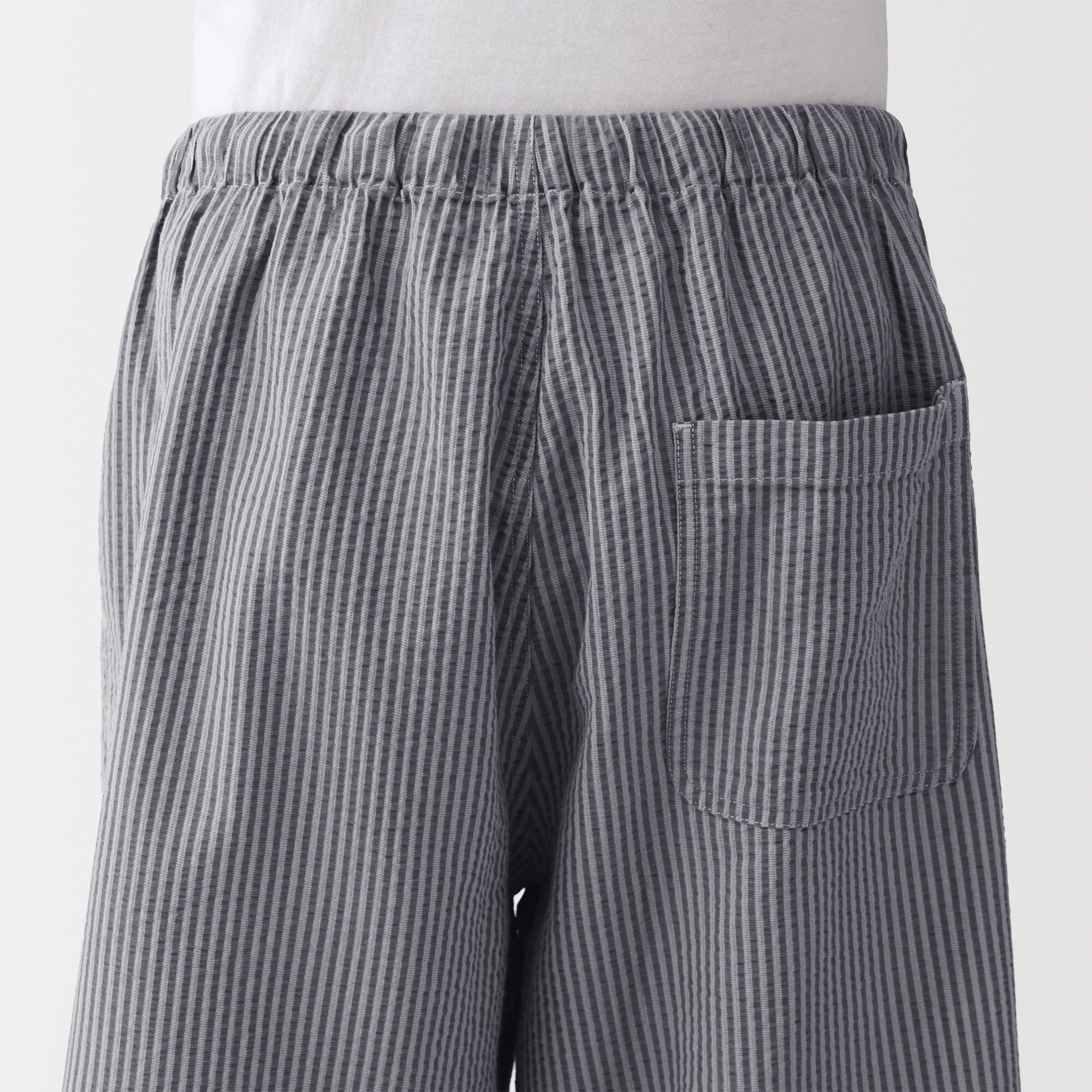 紳士　透かし　サッカー織り　ショートパンツ