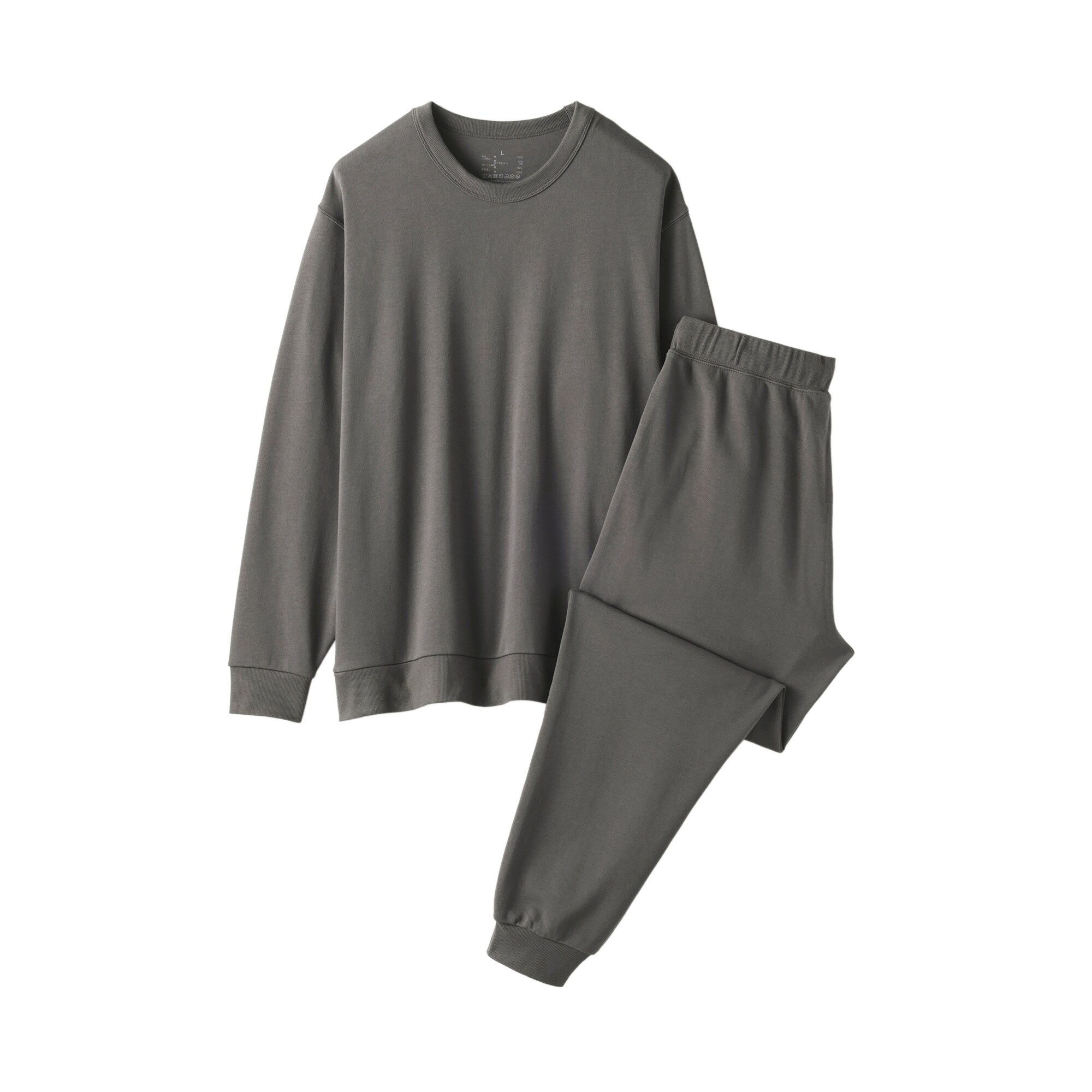 紳士　綿　裏毛　長袖ルームウェアセット