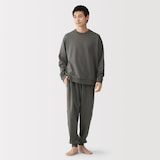 紳士　綿　裏毛　長袖ルームウェアセット