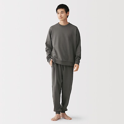 【１１月下旬発売予定】紳士　綿　裏毛　長袖ルームウェアセット