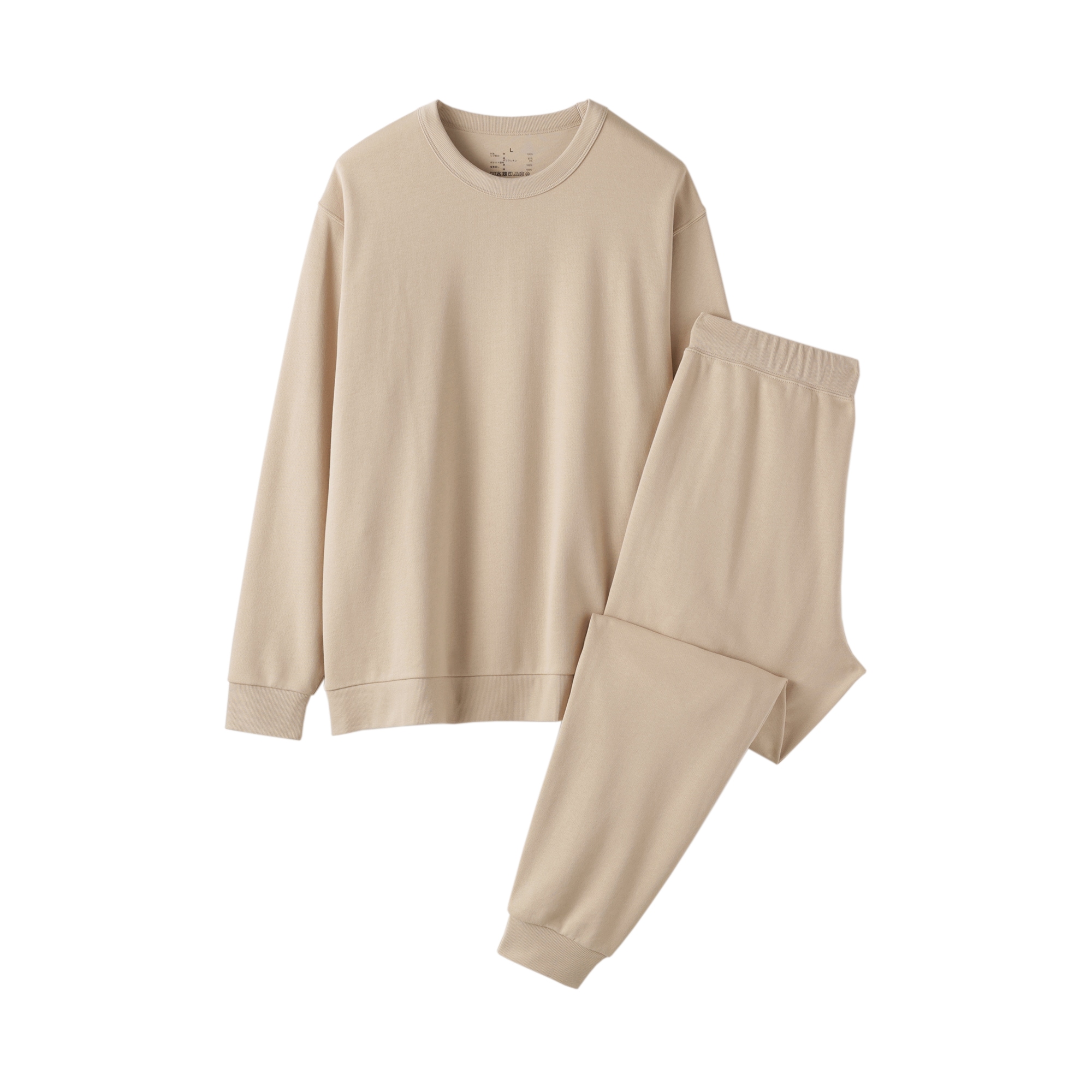 紳士　綿　裏毛　長袖ルームウェアセット