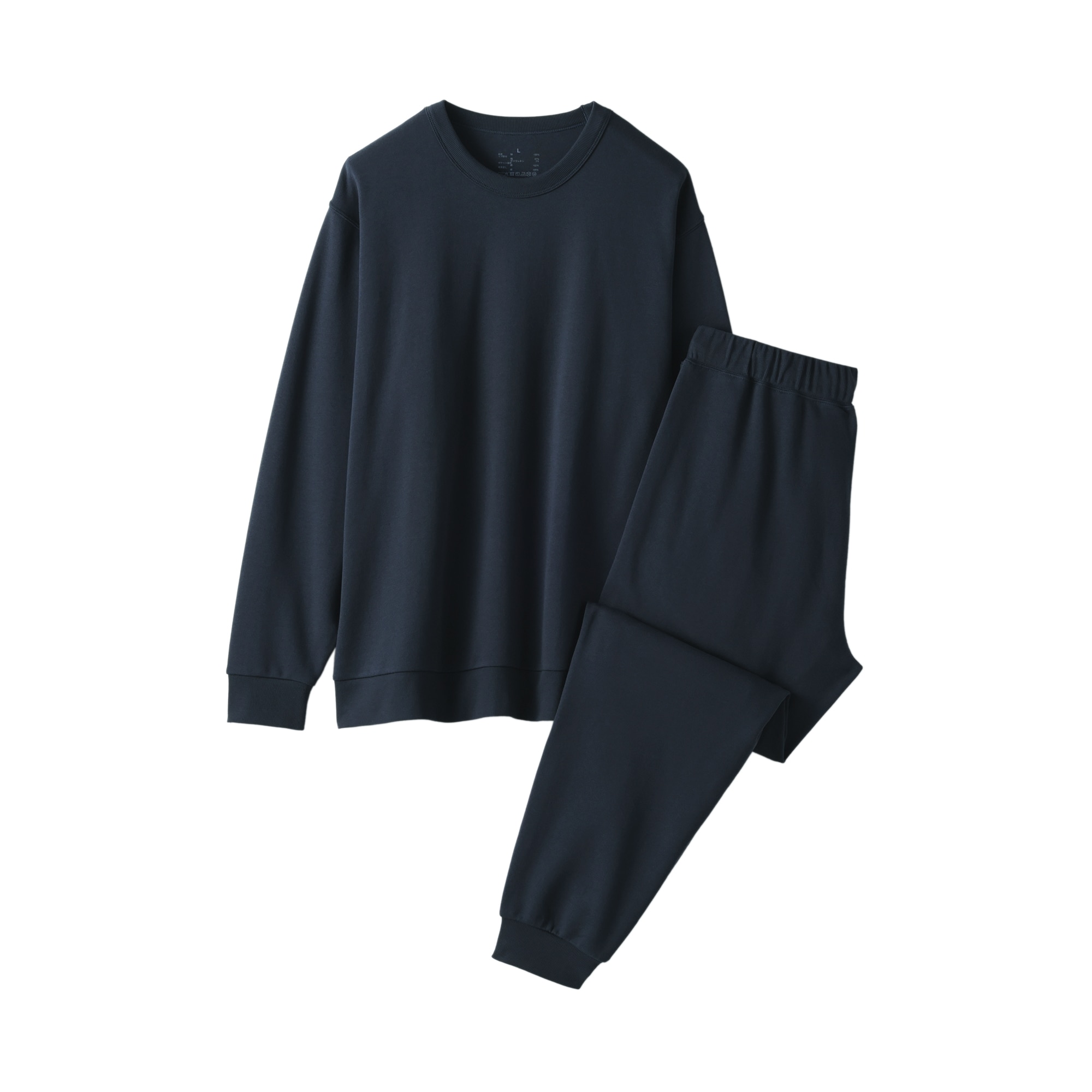 紳士　綿　裏毛　長袖ルームウェアセット