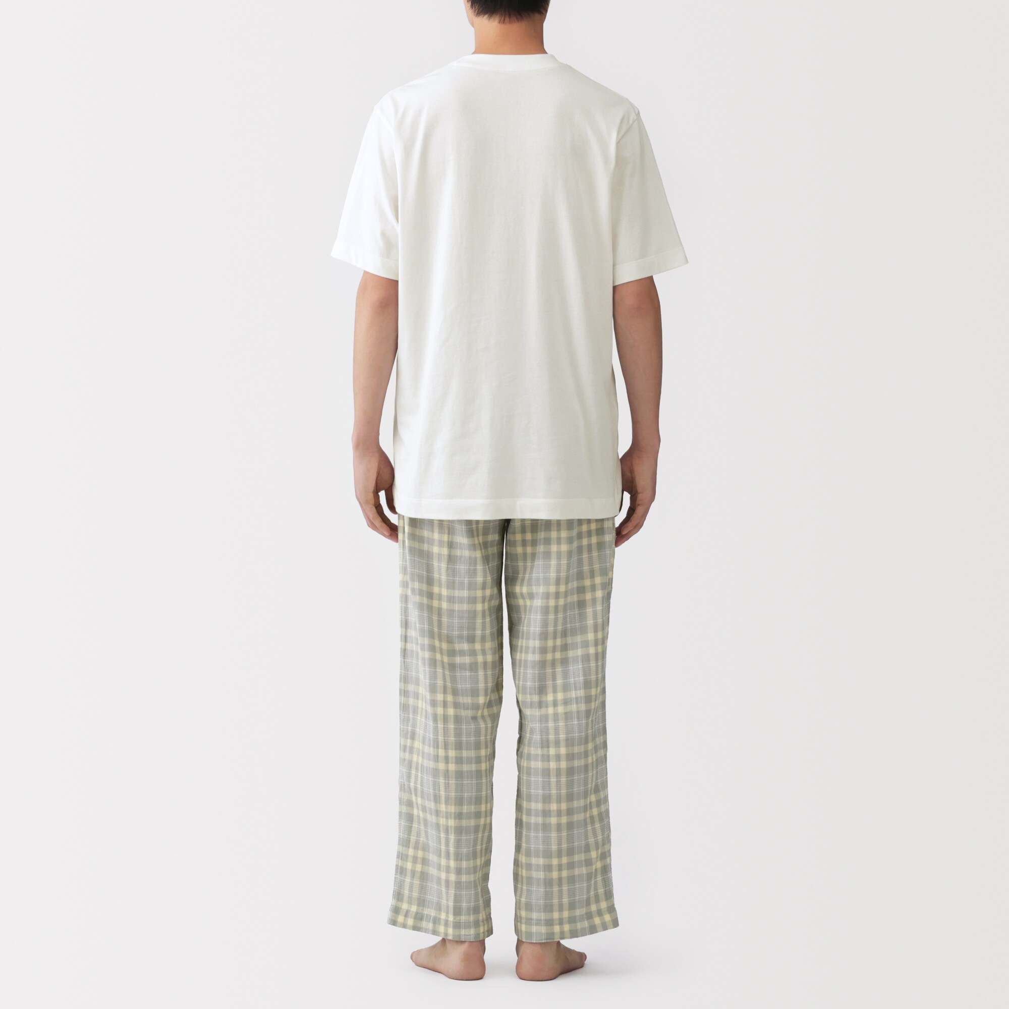 紳士　二重ガーゼ　半袖ルームウェアセット