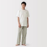 紳士　二重ガーゼ　半袖ルームウェアセット