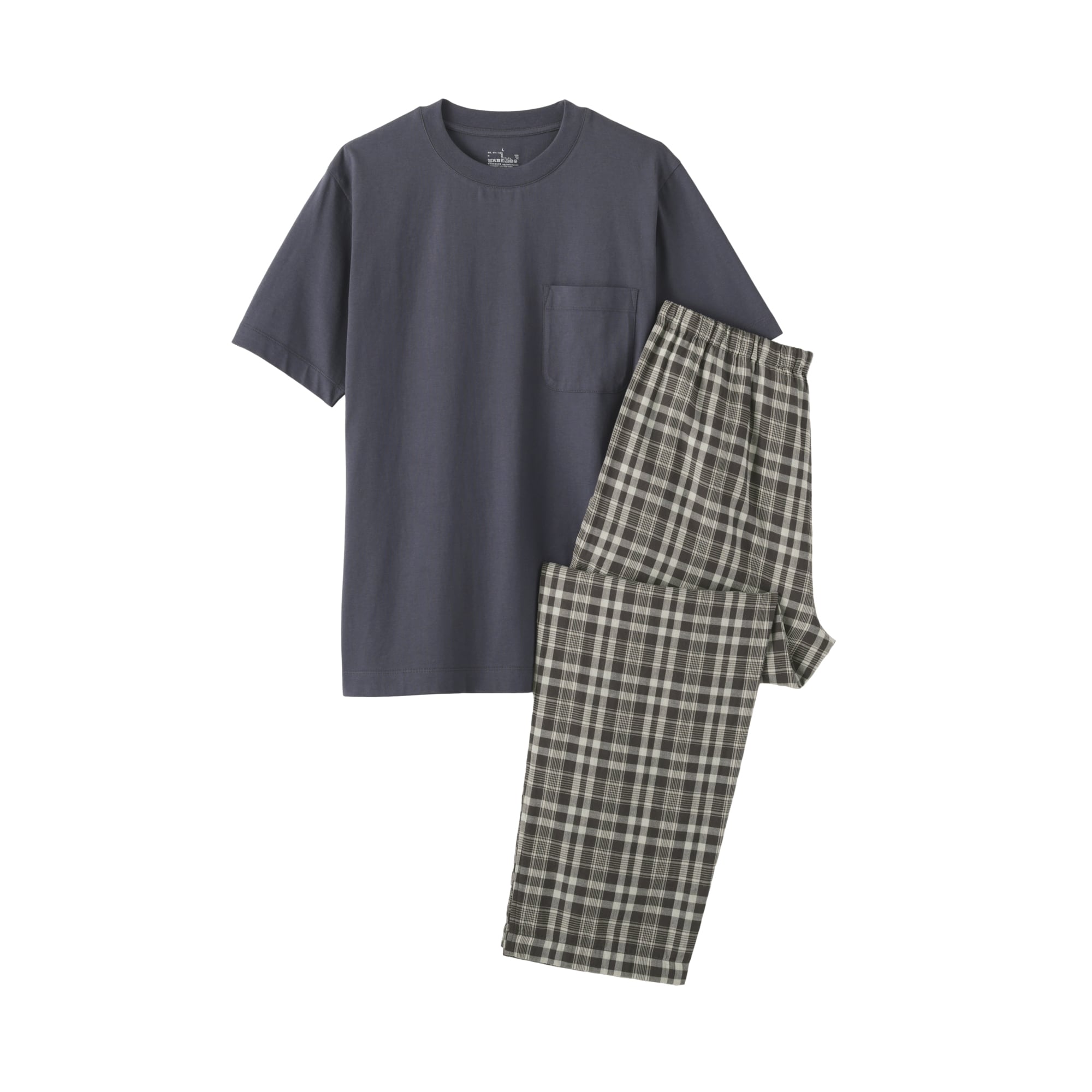 紳士　二重ガーゼ　半袖ルームウェアセット