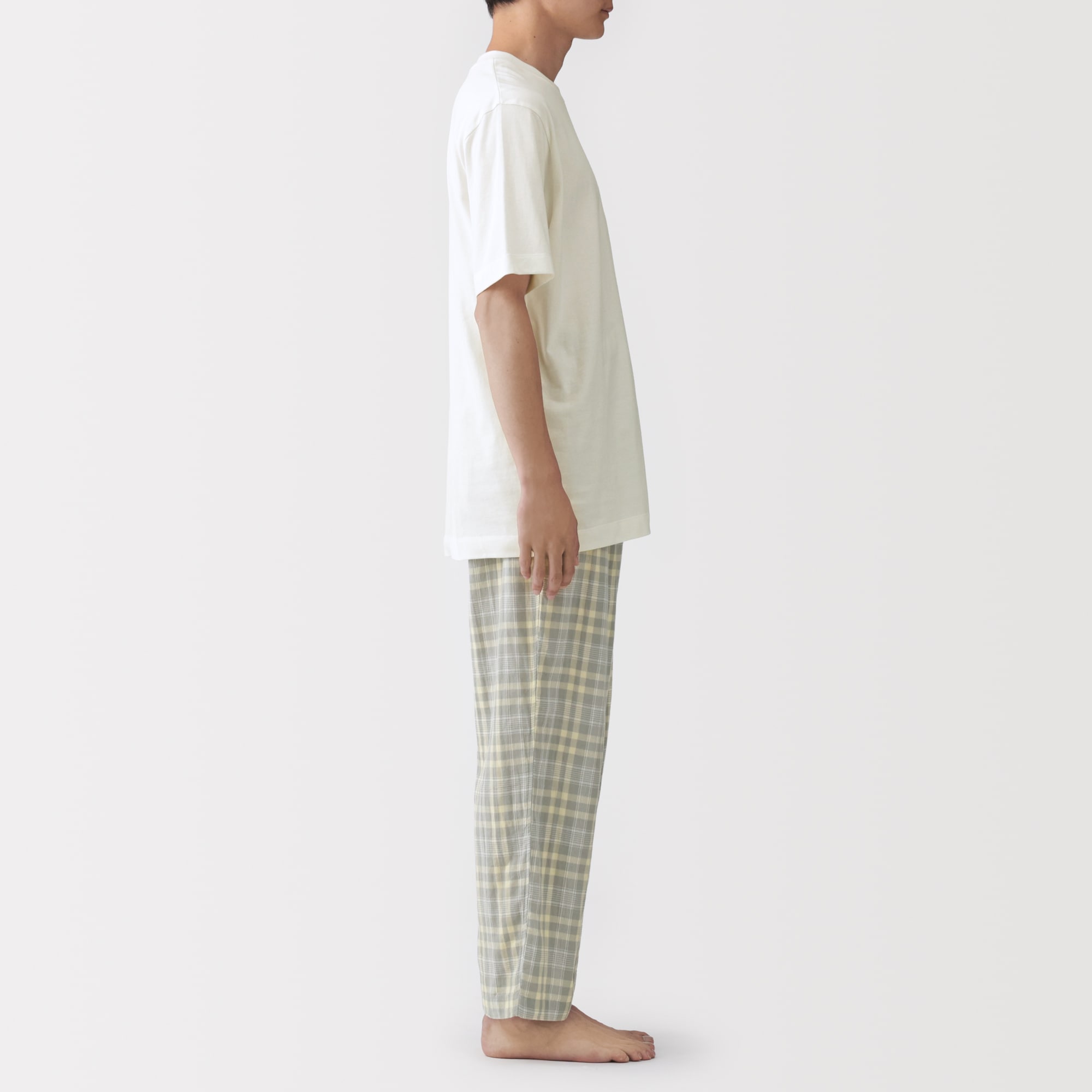 紳士　二重ガーゼ　半袖ルームウェアセット