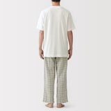 紳士　二重ガーゼ　半袖ルームウェアセット