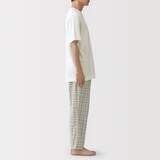 紳士　二重ガーゼ　半袖ルームウェアセット