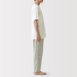 紳士　二重ガーゼ　半袖ルームウェアセット