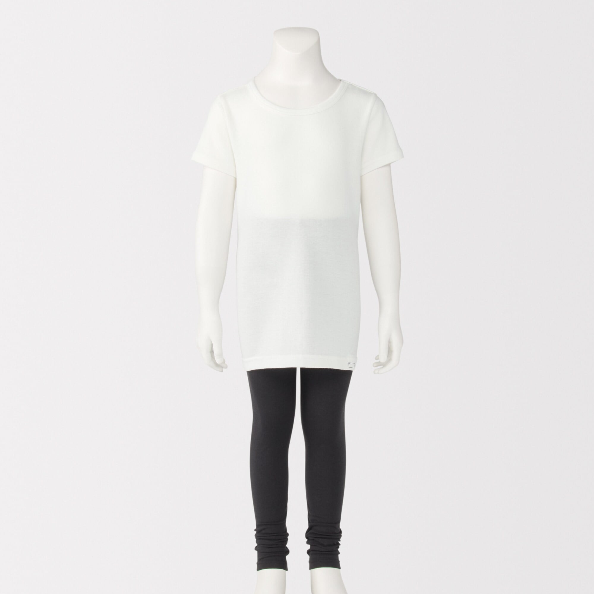 キッズ　フライス編みクルーネック半袖Ｔシャツ【インナー】