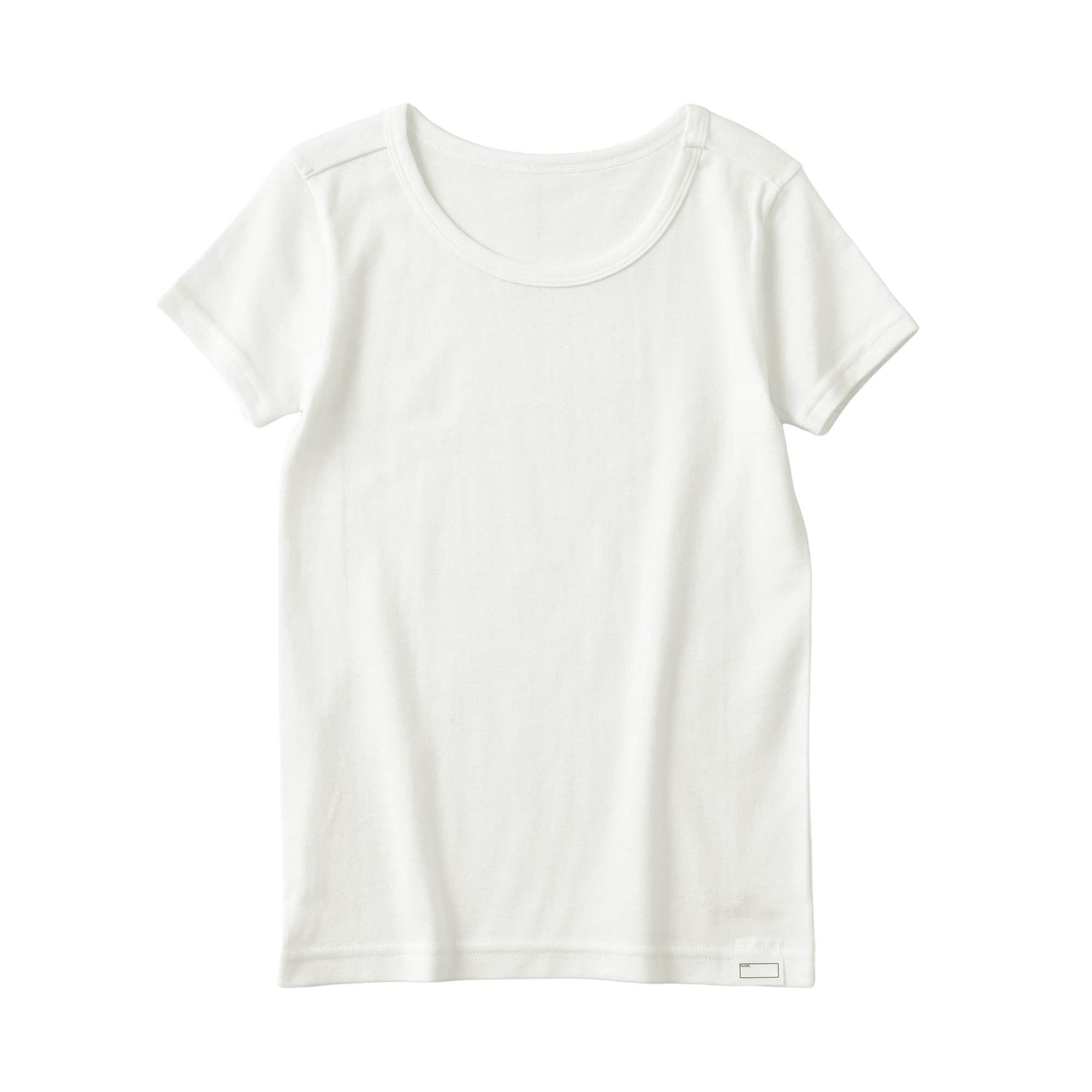 キッズ　フライス編みクルーネック半袖Ｔシャツ【インナー】