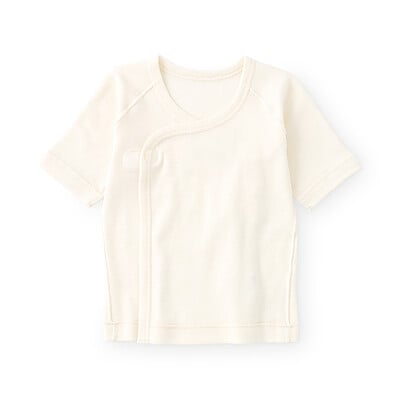 無染色フライス編み短肌着