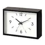 駅の時計・アラームクロック・黒