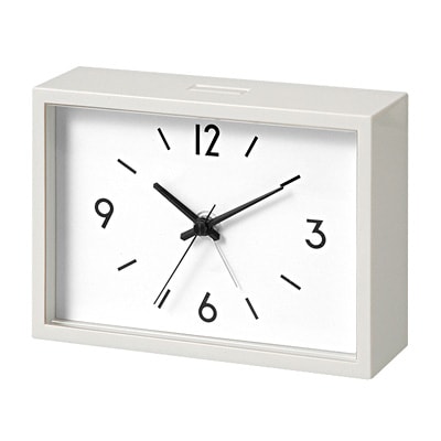 駅の時計・アラームクロック・アイボリー