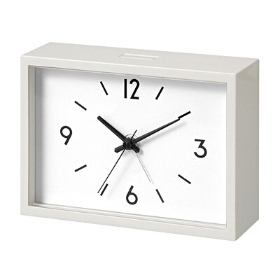 駅の時計・アラームクロック・アイボリー