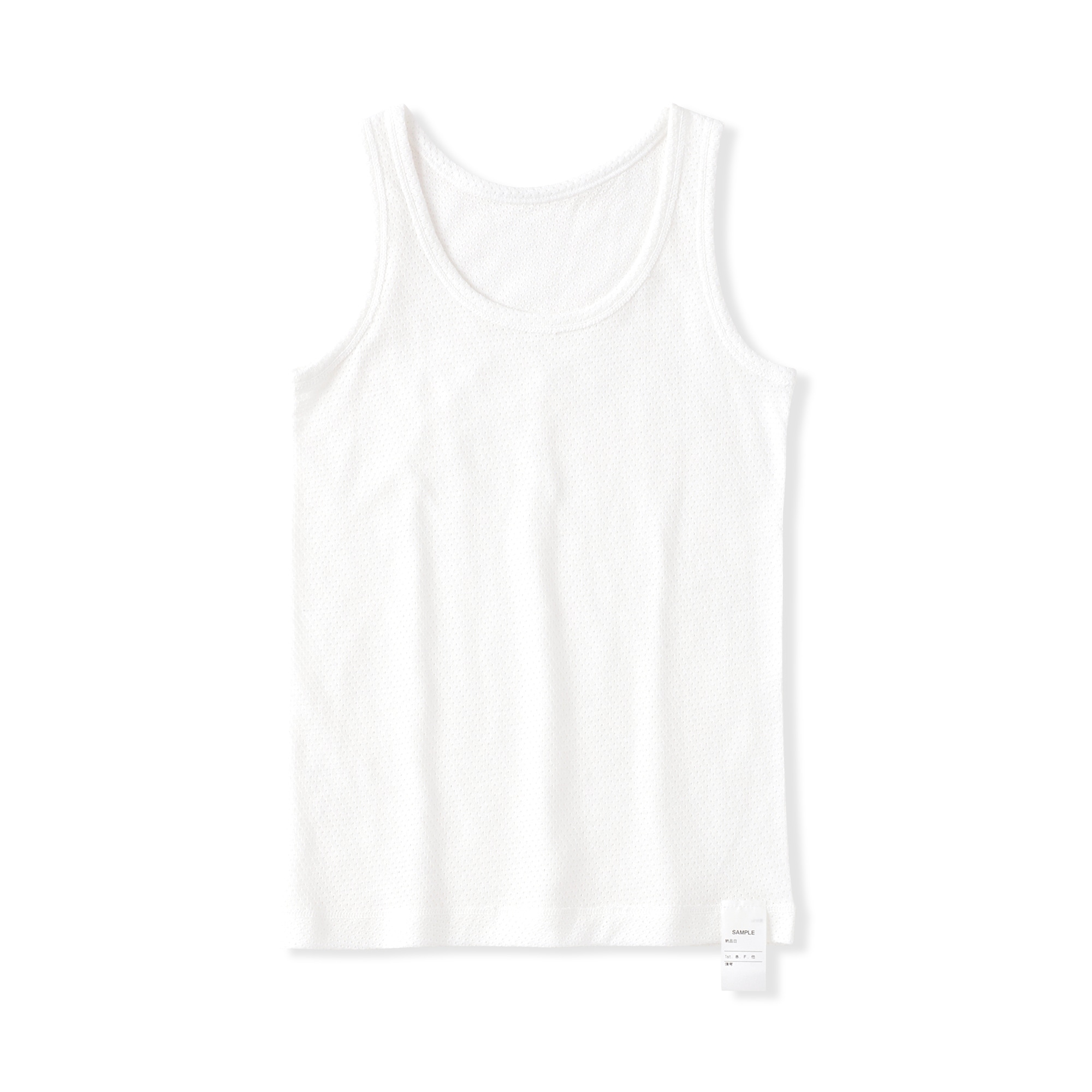 キッズ　さらっと綿　メッシュ編みタンクトップ【インナー】