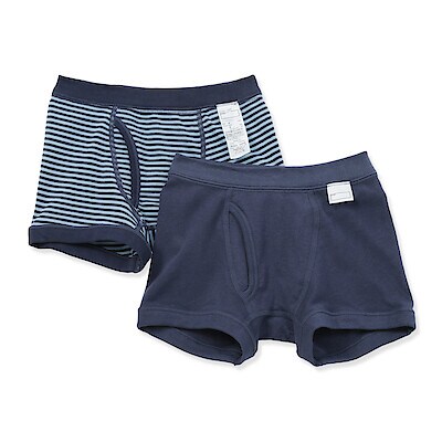 キッズ　フライス編み前開きボクサーパンツ　２枚組