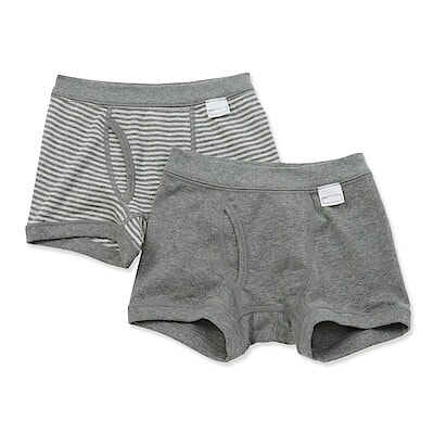 キッズ　フライス編み前開きボクサーパンツ　２枚組