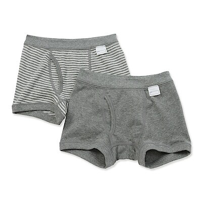 キッズ　フライス編み前開きボクサーパンツ　２枚組