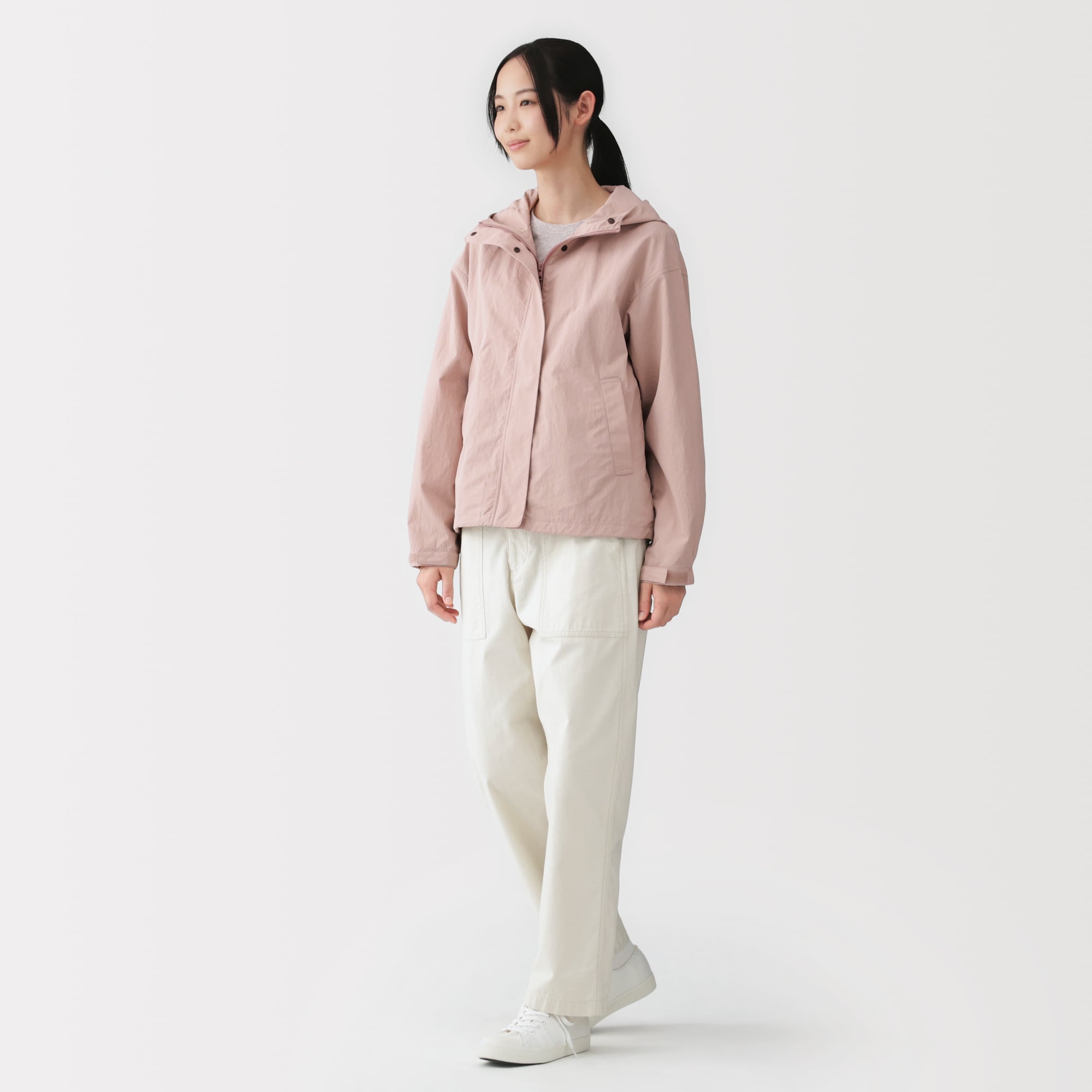 無印良品  婦人 撥水ＵＶカットポケッタブルフードジャケットアイボリー Ｌ  他 婦人 撥水UVカットポケッタブルフードジャケット | 無印良品