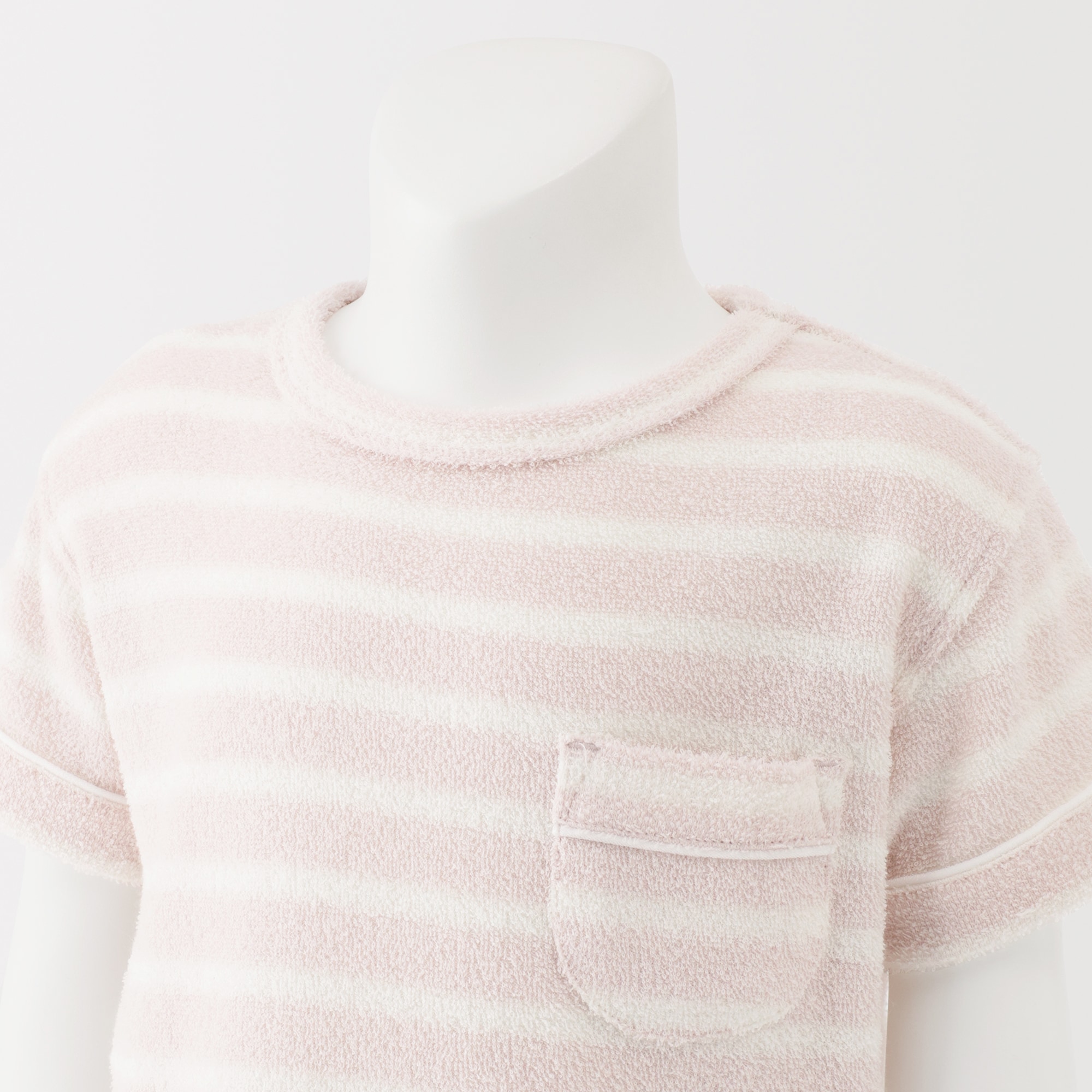 ベビー　着るタオル　両面パイル　半袖ルームウェアセット