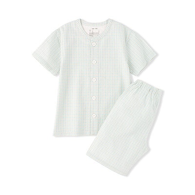 【ネットストア先行販売】キッズ　透かし　サッカー織り　半袖パジャマ