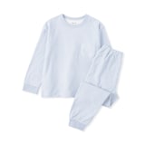 キッズ　着るタオル　両面パイル　長袖ルームウェアセット