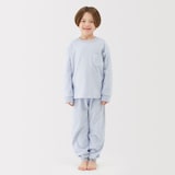 キッズ　着るタオル　両面パイル　長袖ルームウェアセット