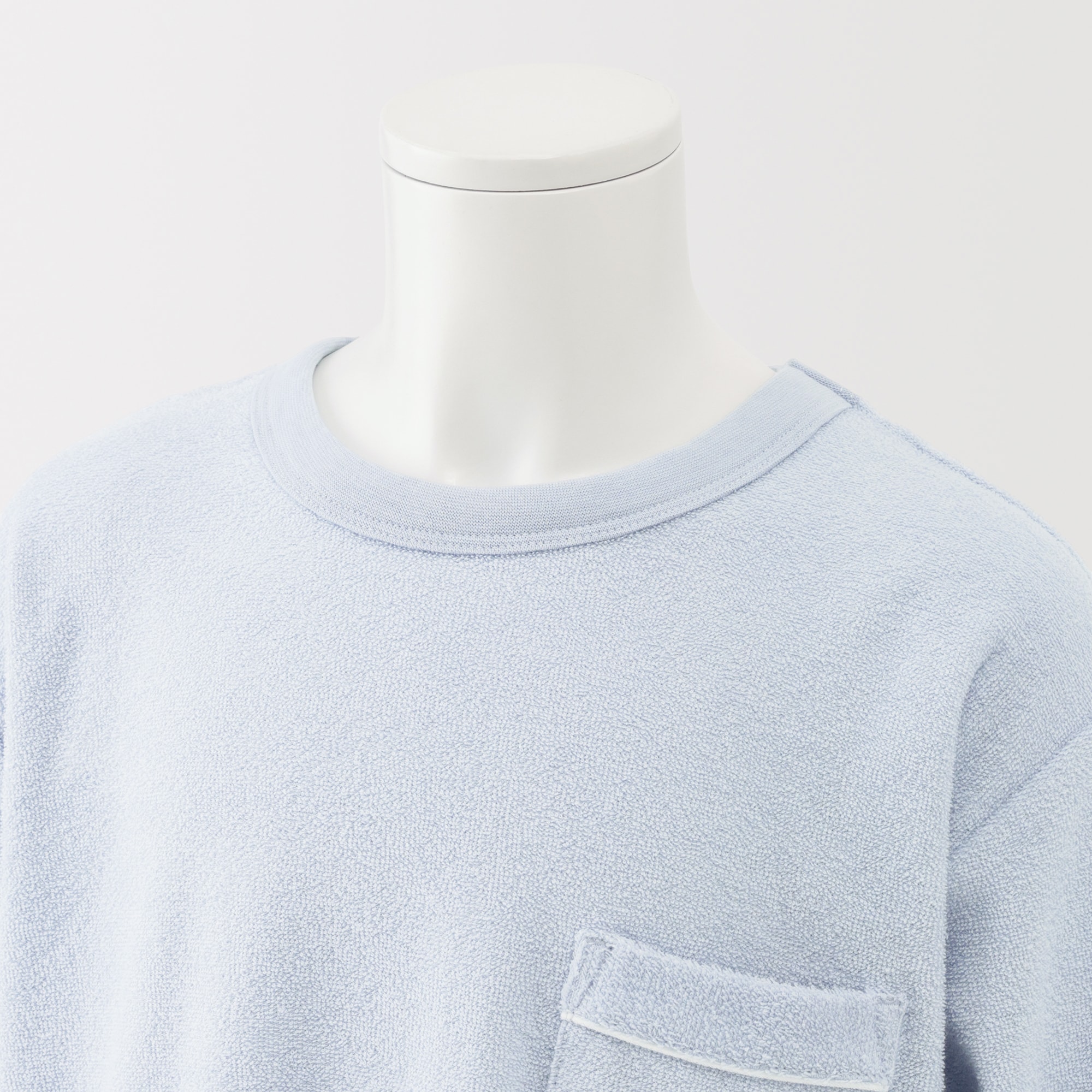 キッズ　着るタオル　両面パイル　長袖ルームウェアセット