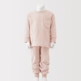 ベビー　着るタオル　両面パイル　長袖ルームウェアセット