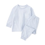 ベビー　着るタオル　両面パイル　長袖ルームウェアセット