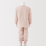 ベビー　着るタオル　両面パイル　長袖ルームウェアセット