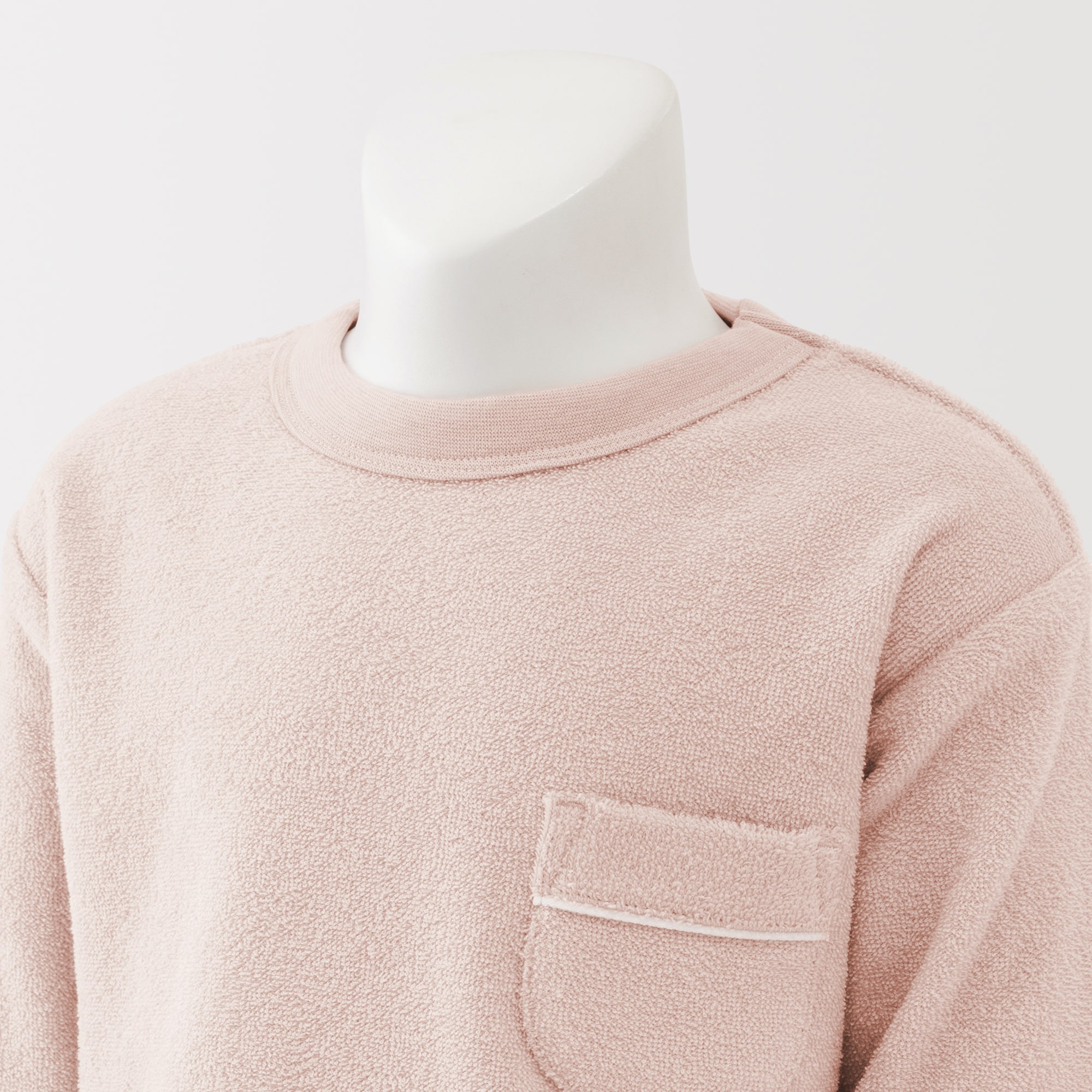 ベビー　着るタオル　両面パイル　長袖ルームウェアセット