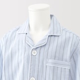 キッズ　脇に縫い目のない　二重ガーゼ長袖パジャマ