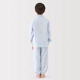 キッズ　脇に縫い目のない　二重ガーゼ長袖パジャマ