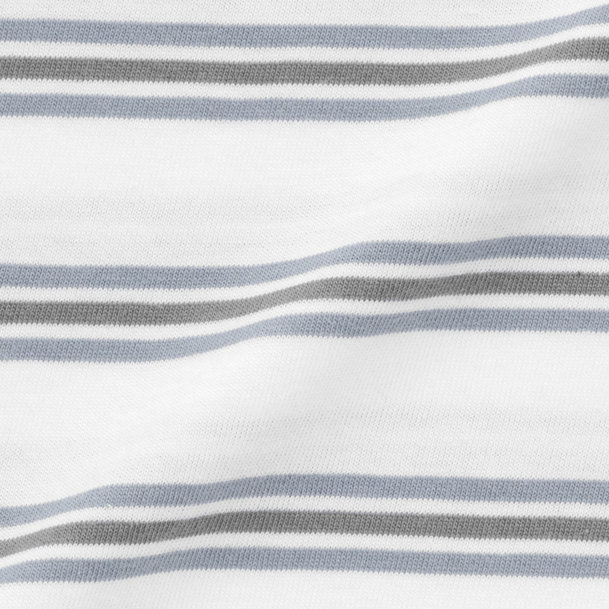 キッズ　綿天竺編みクルーネック半袖Ｔシャツ　ボーダー