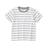 キッズ　綿天竺編みクルーネック半袖Ｔシャツ　ボーダー