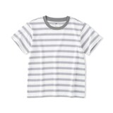 キッズ　綿天竺編みクルーネック半袖Ｔシャツ　ボーダー