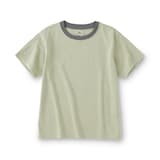 キッズ　綿天竺編みクルーネック半袖Ｔシャツ　ボーダー
