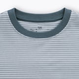 キッズ　綿天竺編みクルーネック半袖Ｔシャツ　ボーダー