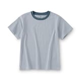キッズ　綿天竺編みクルーネック半袖Ｔシャツ　ボーダー