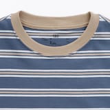 キッズ　綿天竺編みクルーネック半袖Ｔシャツ　ボーダー