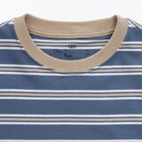 キッズ　綿天竺編みクルーネック半袖Ｔシャツ　ボーダー